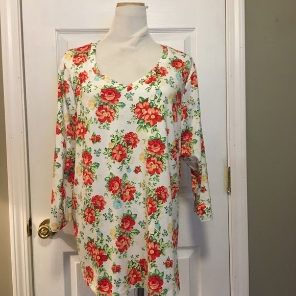 Pioneer Woman pull on top. Plus sz XL. Casual, comfy, Cottagecore. - Picture 5 of 6